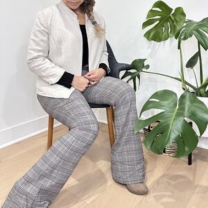Stylish Women's Plaid Flared Pants